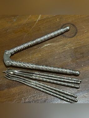 Vtg HMQ Nut Cracker Crab Lobster Shell Cracker Pecan Nut Metal & Pick 7pc Lot